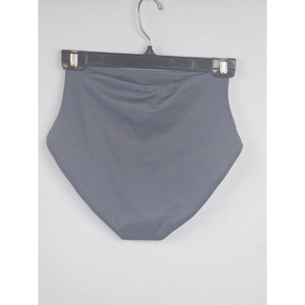 Skims Swim High Waisted Bikini Bottoms Gunmetal Gray XS NWT